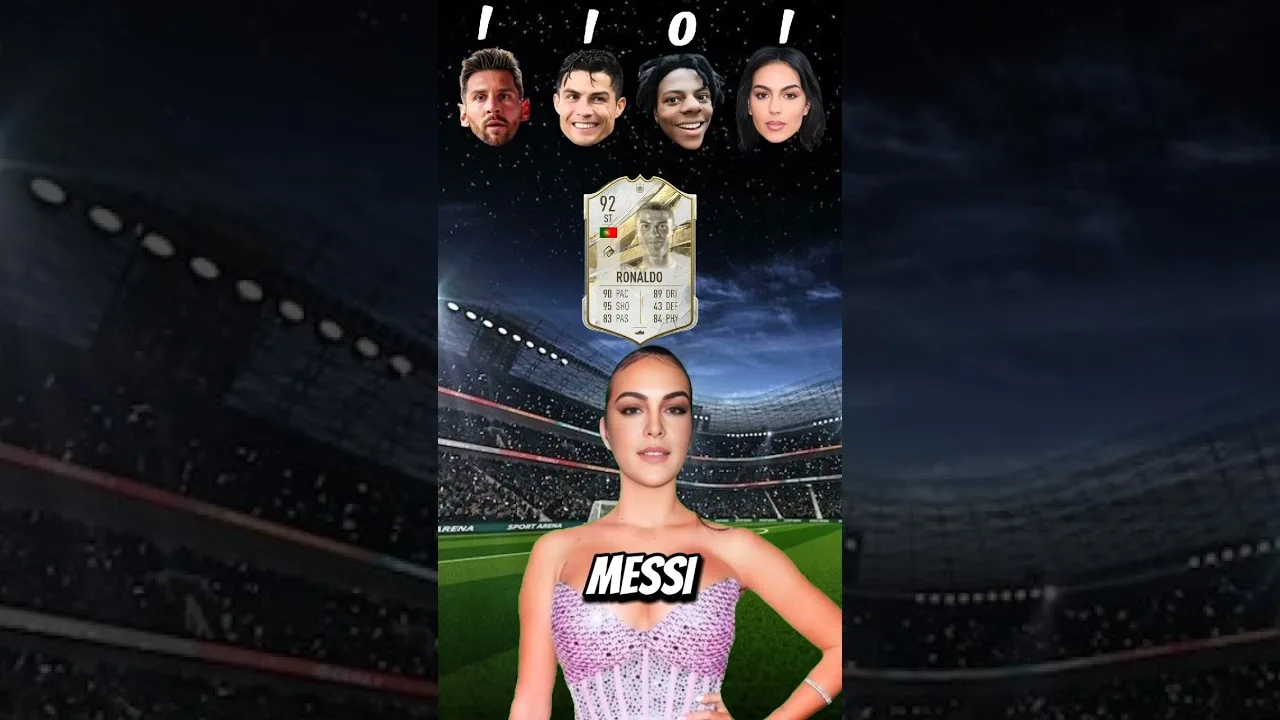 Cristiano Ronaldo vs😎 Lionel Messi🤩 vs Ishowspeed🤣 vs Georgina Rodriguez😘 #football #viralShorts