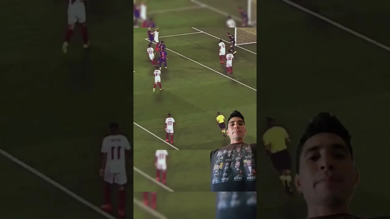 Impresionante salto,para marcar un golazo de cabeza #Messi #LeoMessi #MessiGOAT #Messifans #Messi10