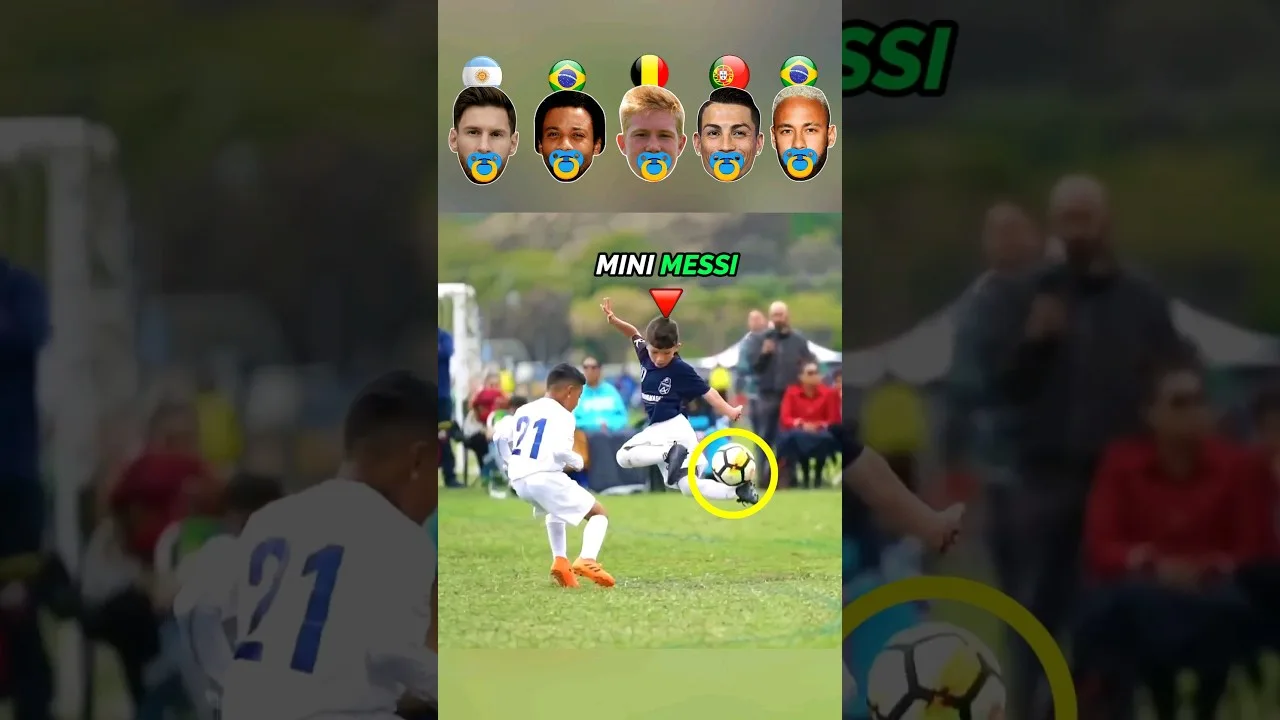 Mini Messi VS Ronaldo VS Neymar – Défi de compétences pour enfants 👶