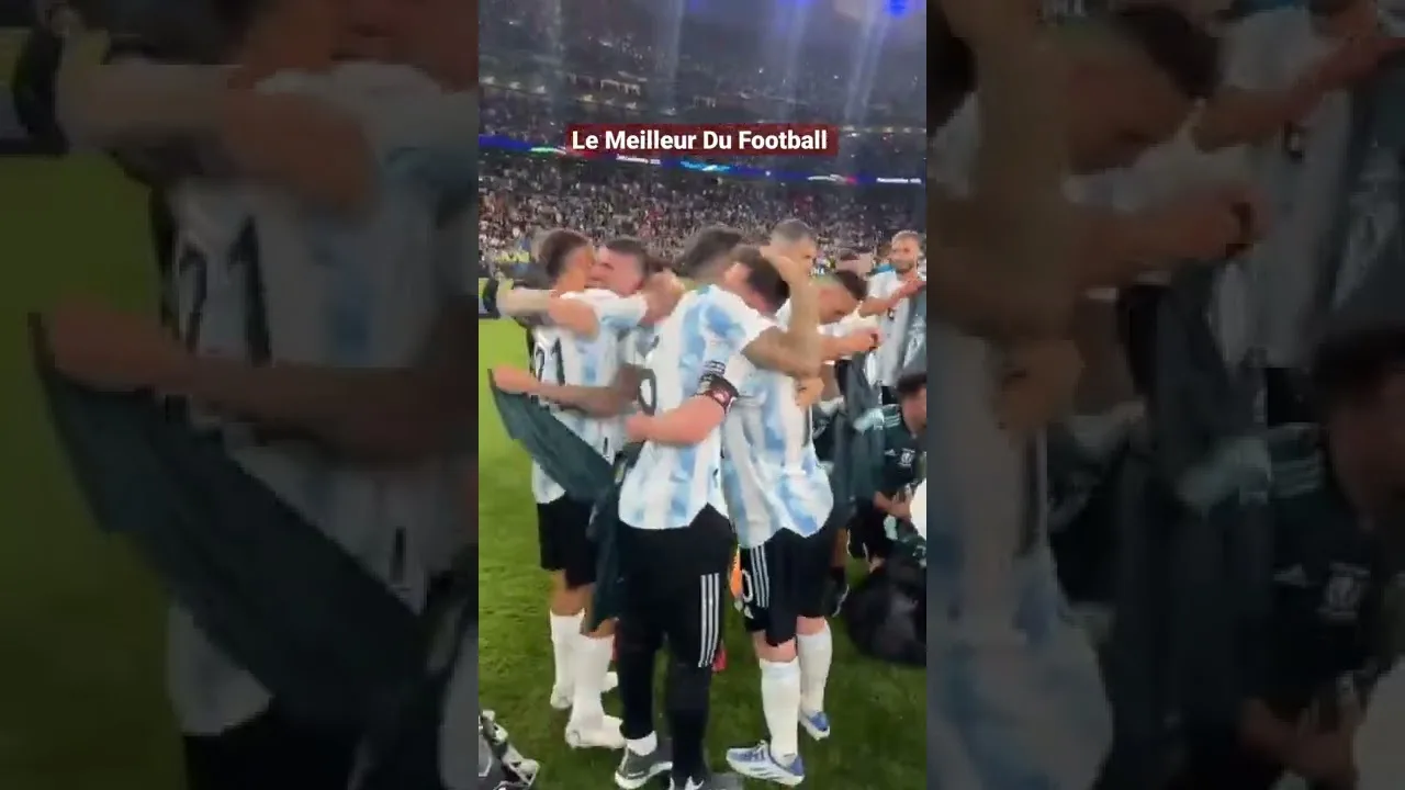 La célébration de Leo Messi après avoir remporté la coupe