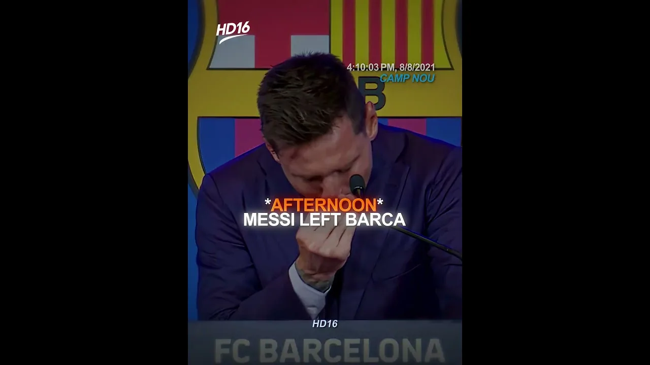 Le jour où Messi a quitté Barcelone 😥💔