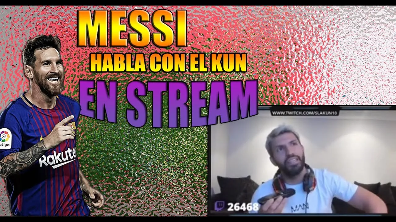 LEO MESSI HABLA CON EL KUN AGUERO EN MEDIO DE UN STREAM DE