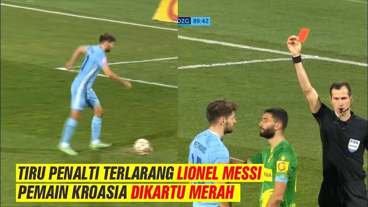 PEMAIN KROASIA DIKARTU MERAH SETELAH TIRU PENALTI TERLARANG