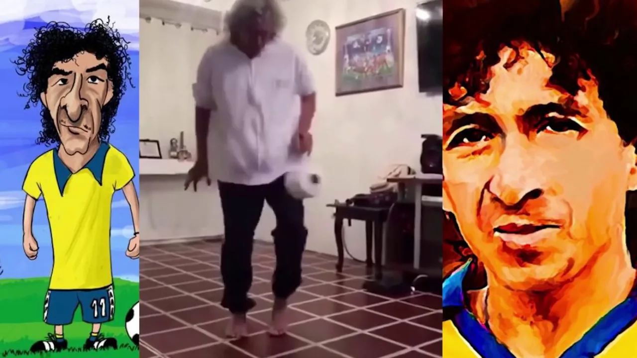 Mágico González vs Leonel Messi – reto rollo de papel.