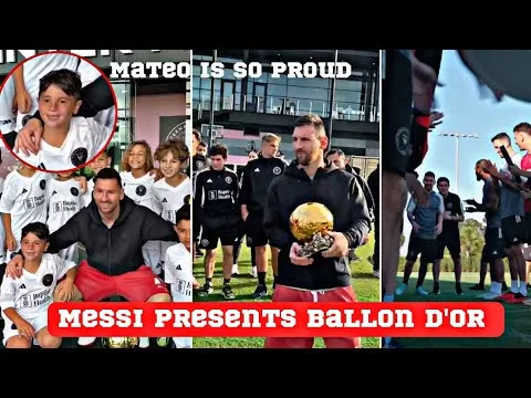 Lionel Messi presents the Ballon d’Or at Inter Miami
