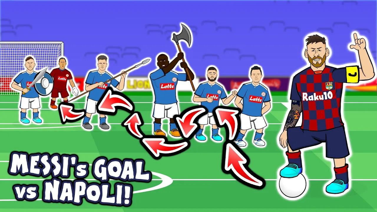 Lionel Messi's Goal vs Napoli (Champions League Parody