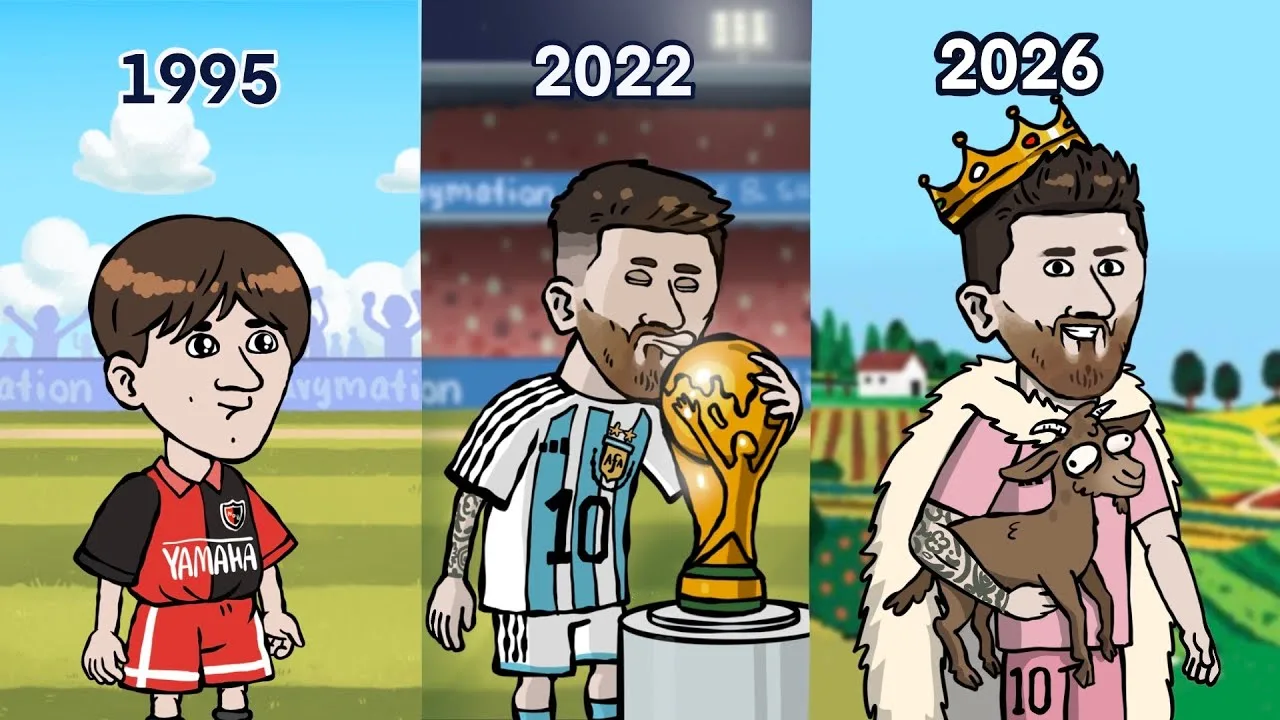 Evolution de Lionel Messi (animé)