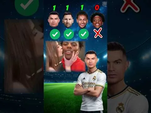 Qui a une petite amie ? 😍🔥 Lionel Messi 🐐 contre Cristiano Ronaldo ⚡ contre IShowSpeed ​​​​🐯😱 #soccer #shorts
