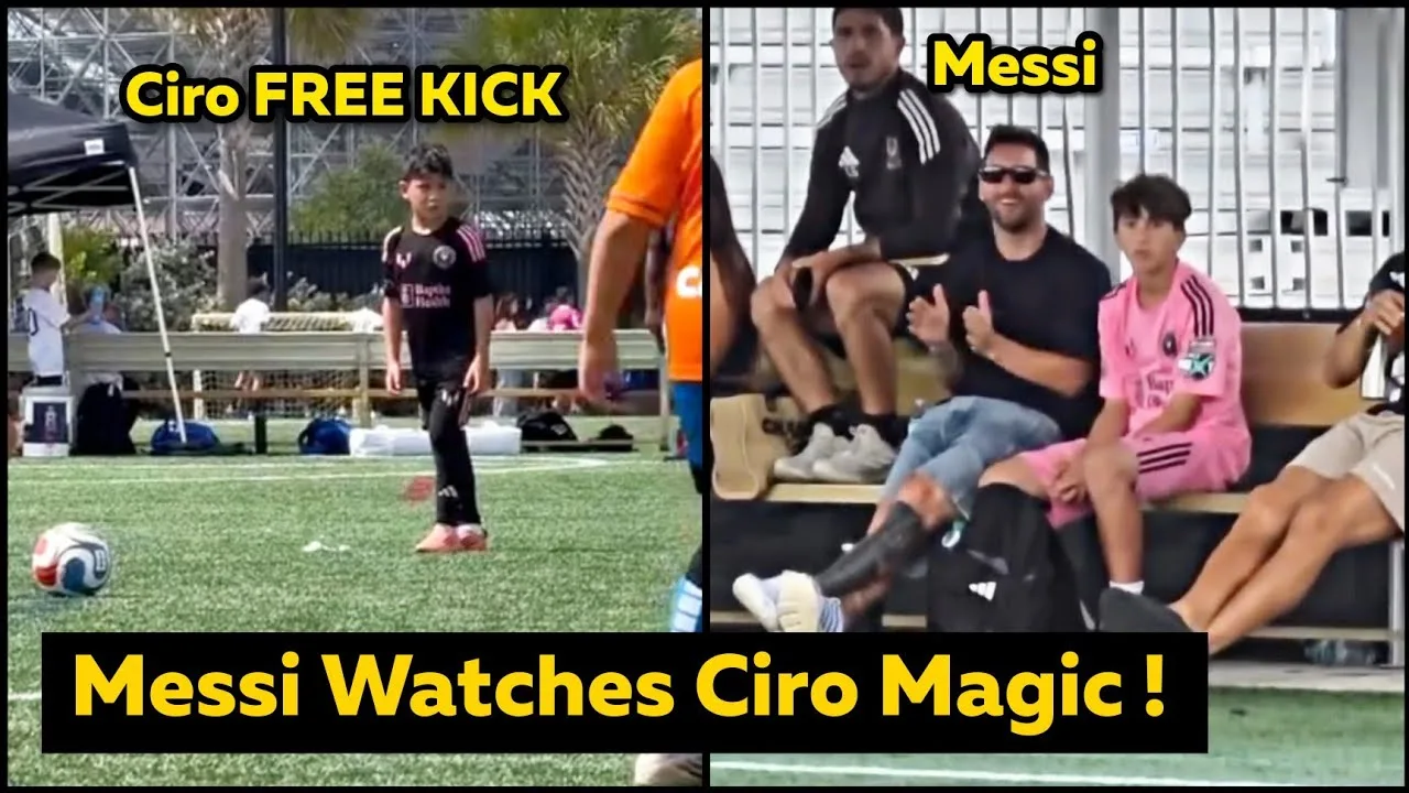 Messi stunned by Ciro brilliant curled FREE KICK for Inter Miami academy