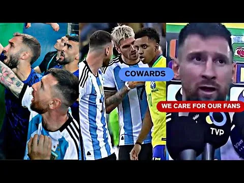 Lionel Messi reaction to Argentina fans beaten by Brazilian