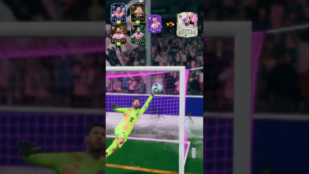 🧤 Lionel Messi en tant que gardien de but ?! Les icônes prennent des coups franc contre lui! 🤯🔥