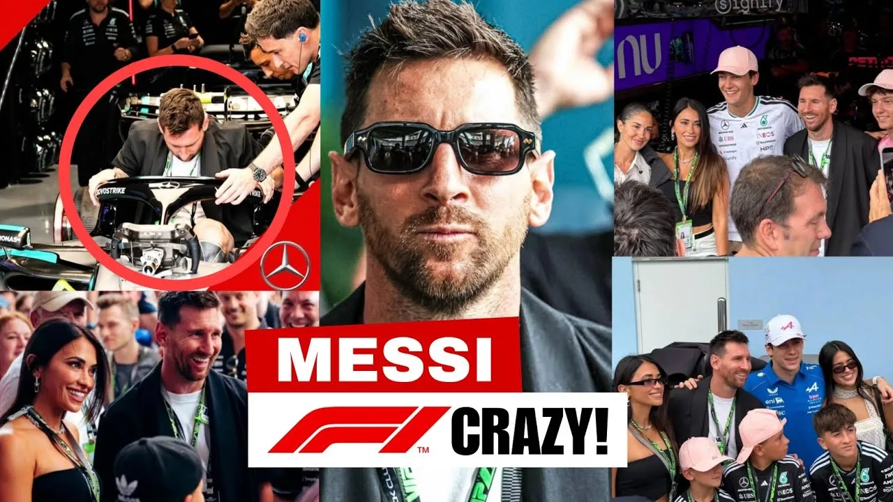 Lionel Messi est arrivé au Grand Prix de Formule 1 de Miami avec sa famille pour soutenir Mercedes 😎🐐