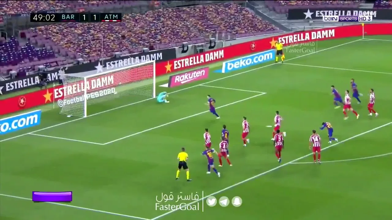 Lionel Messi Penalty Goal vs Atletico Madrid | June 30, 2020