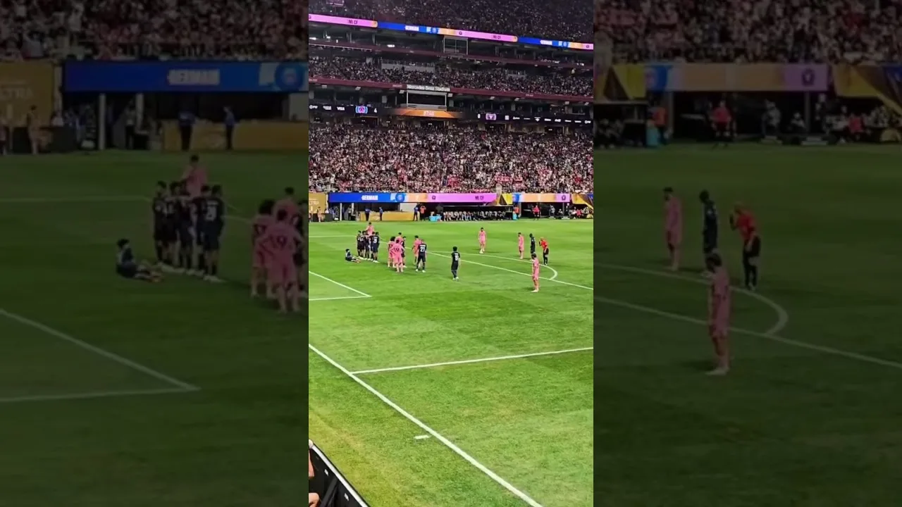 Messi free kick 😬 #messi #leomessi #intermiami #psg #football #fyp