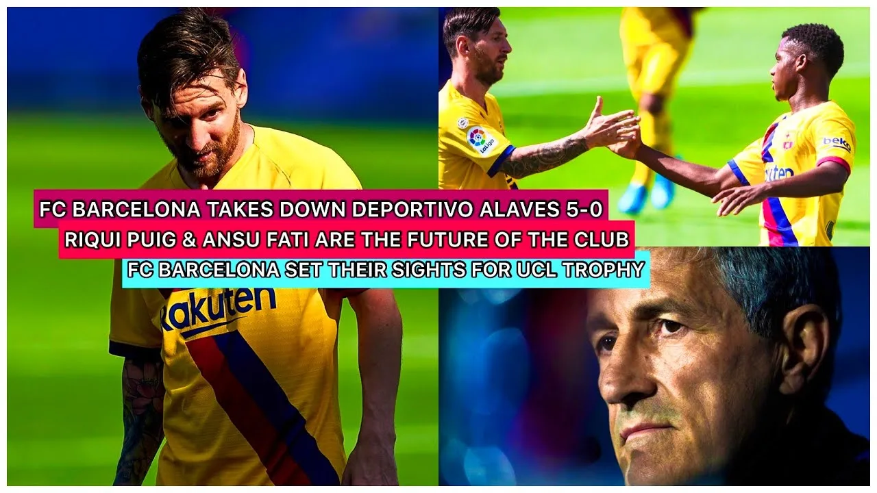 LIONEL MESSI, RIQUI PUIG & ANSU FATI STAR FOR BARCELONA