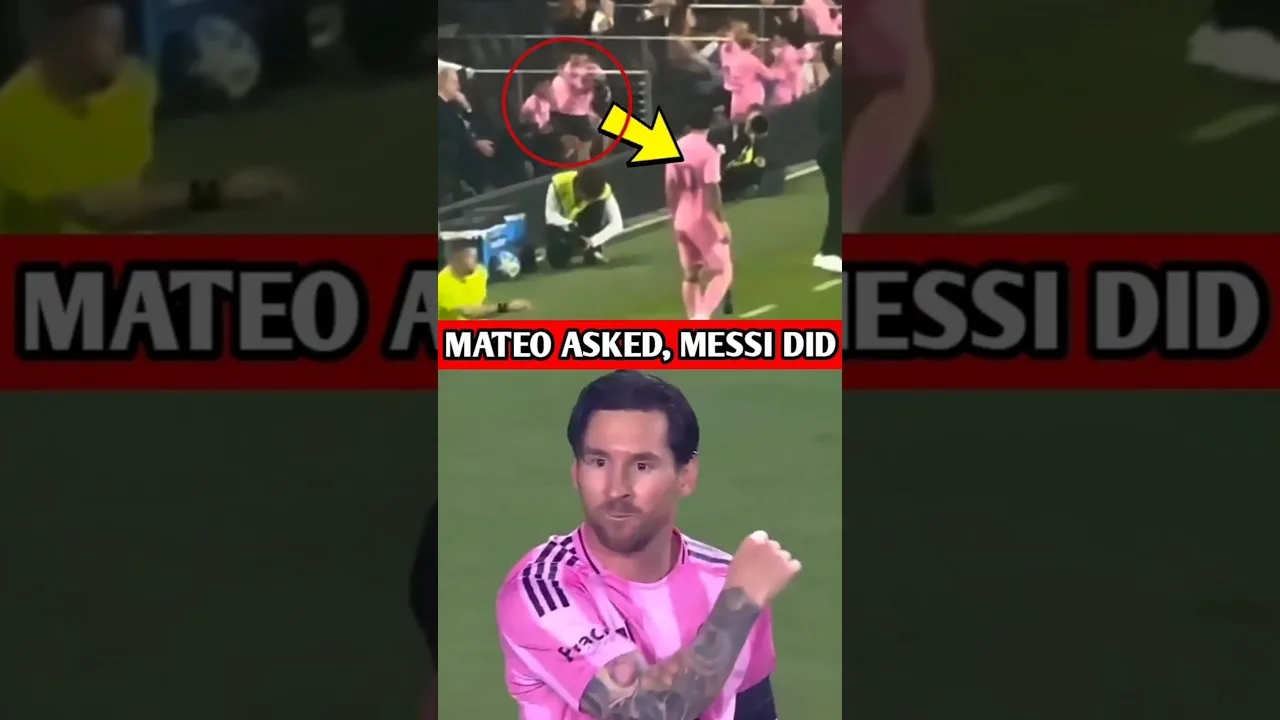 😎 MATEO Behind MESSI celebration🔥#messi #trending #football #youtubeshorts #viralvideo #leomessi