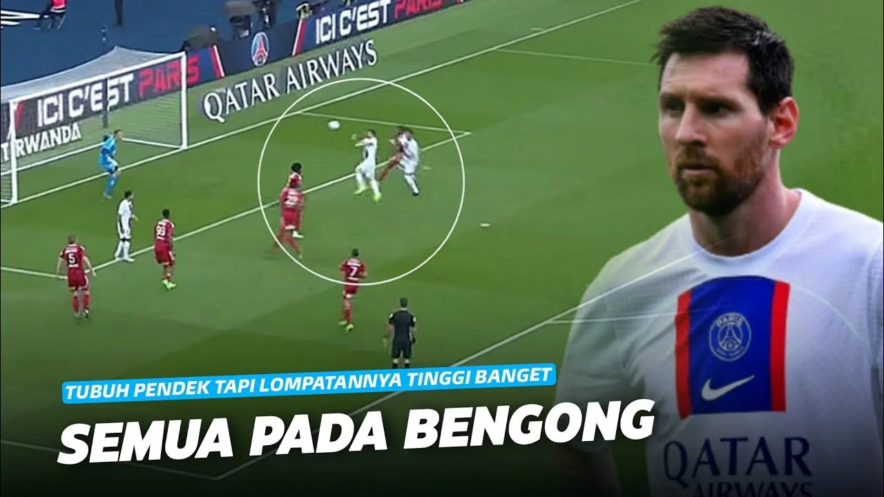 Ternyata Tinggi Juga Lompatan Messi !!! Reaksi Pemain Brest