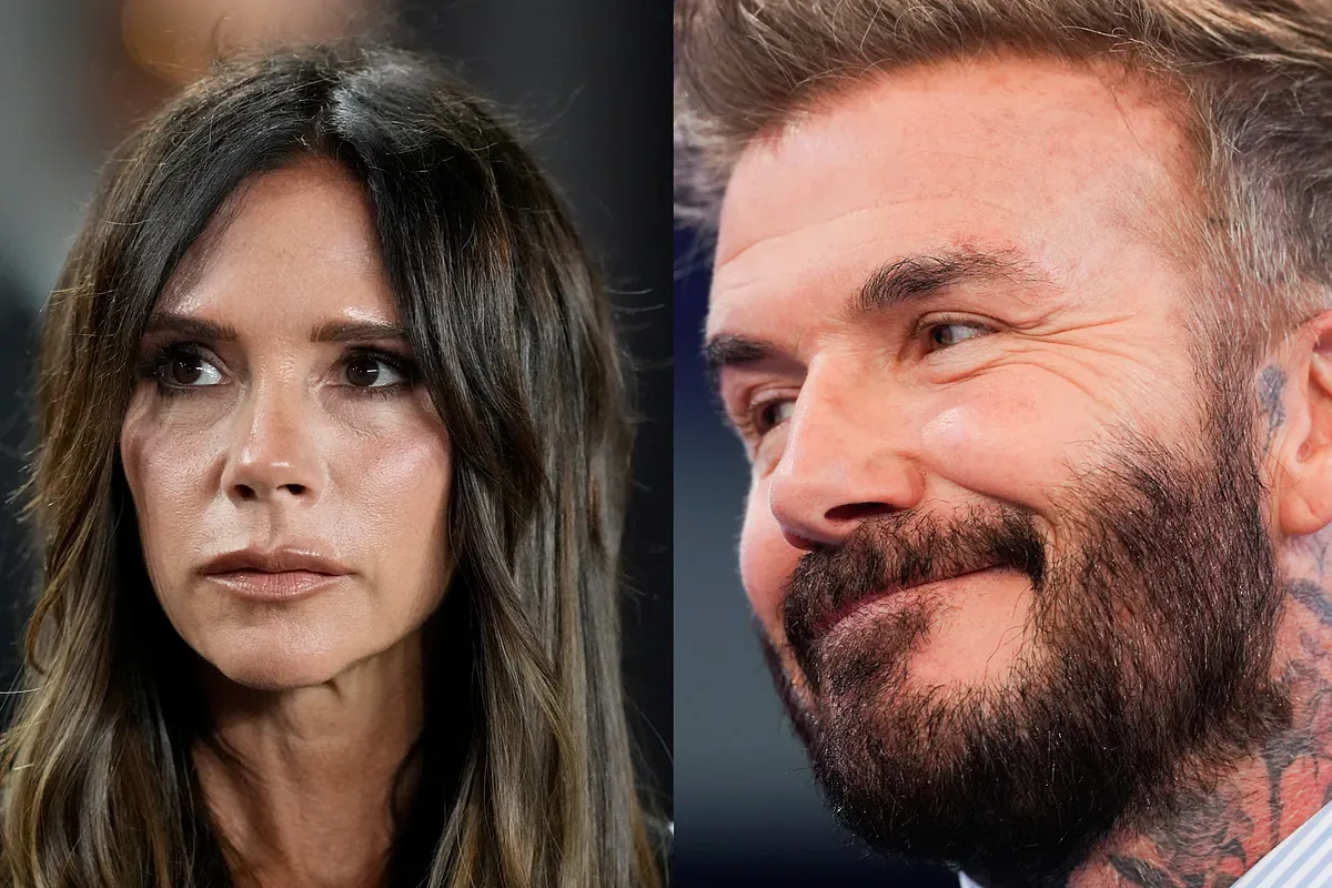 Victoria Beckham a l’air sans émotion alors que David Beckham le perd en célébrant le but de Lionel Messi