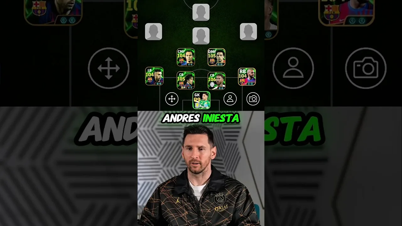 Lionel Messi a choisi son équipe ultime 😱🔥#efootball #efootball2025 #shorts