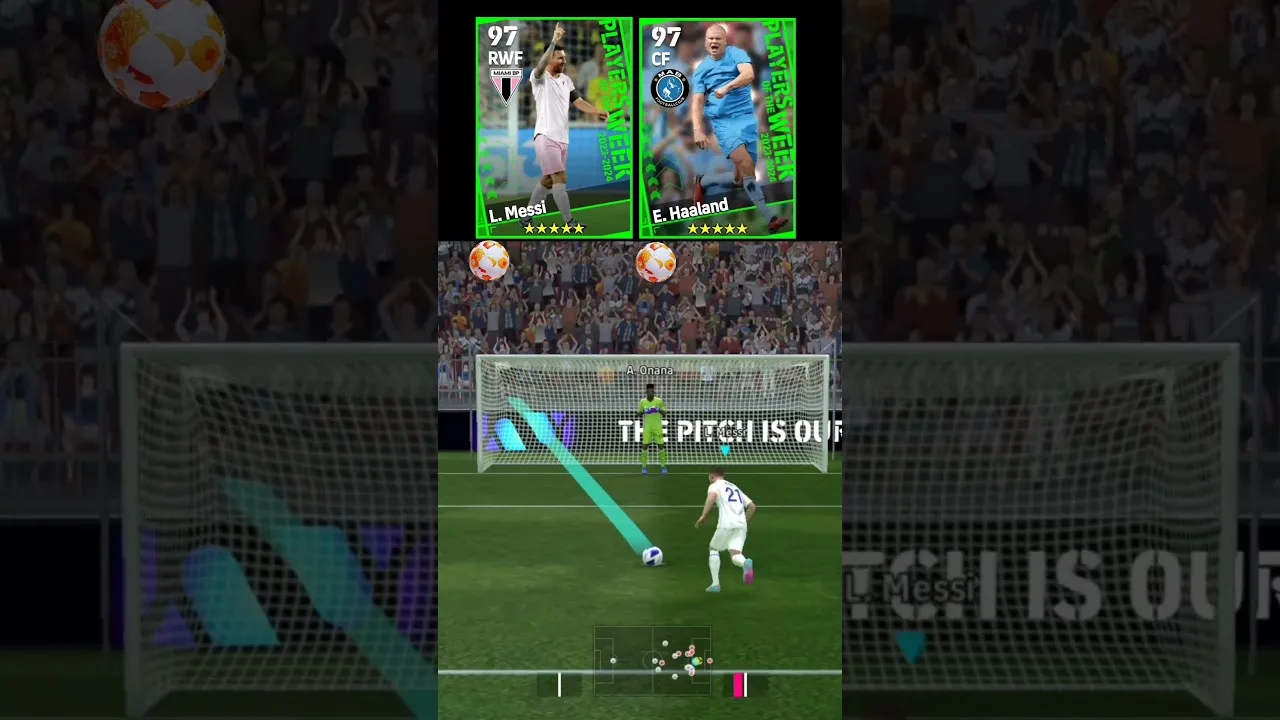 LEO MESSI VS HAALAND Penalty Kick Challenge  #efootball2024