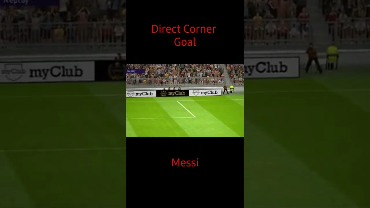 Direct Corner Goal By Leo MESSI pes 2021 mobile #shorts