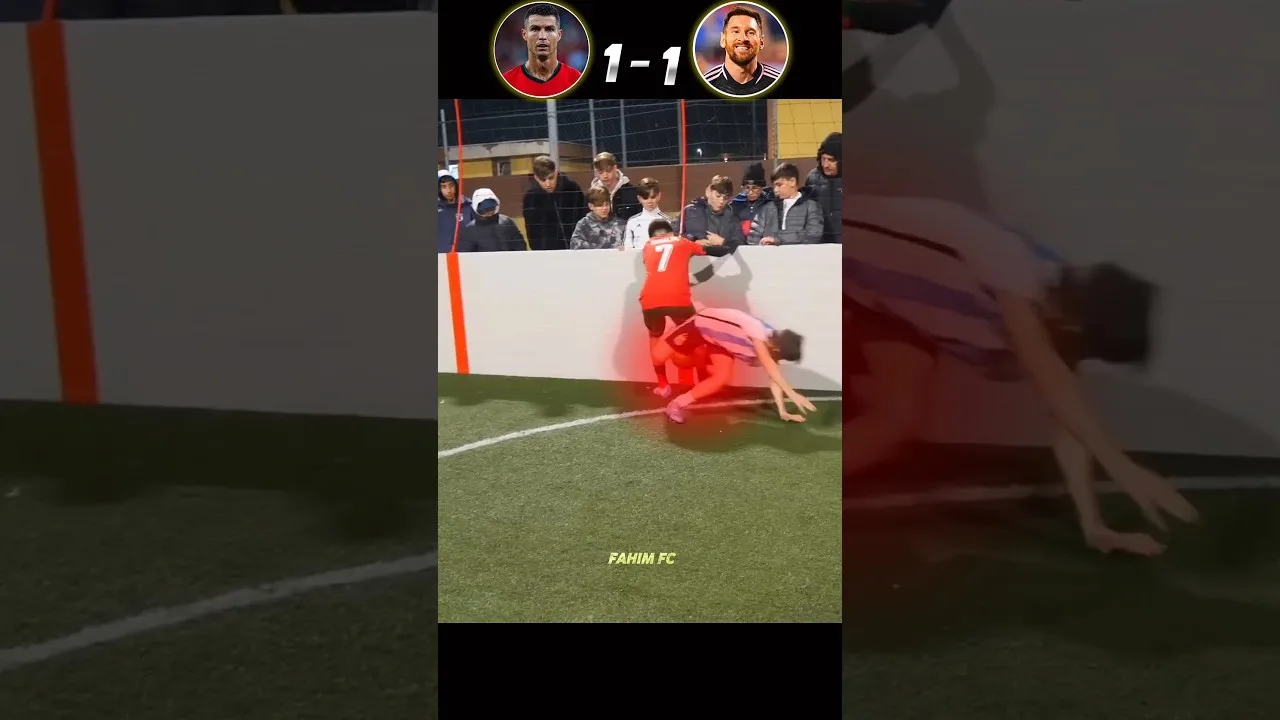 Leo Messi Jr contre Cristiano Ronaldo Jr – LES CHÈVRES 🔥🐐 #footballshorts #football #shorts
