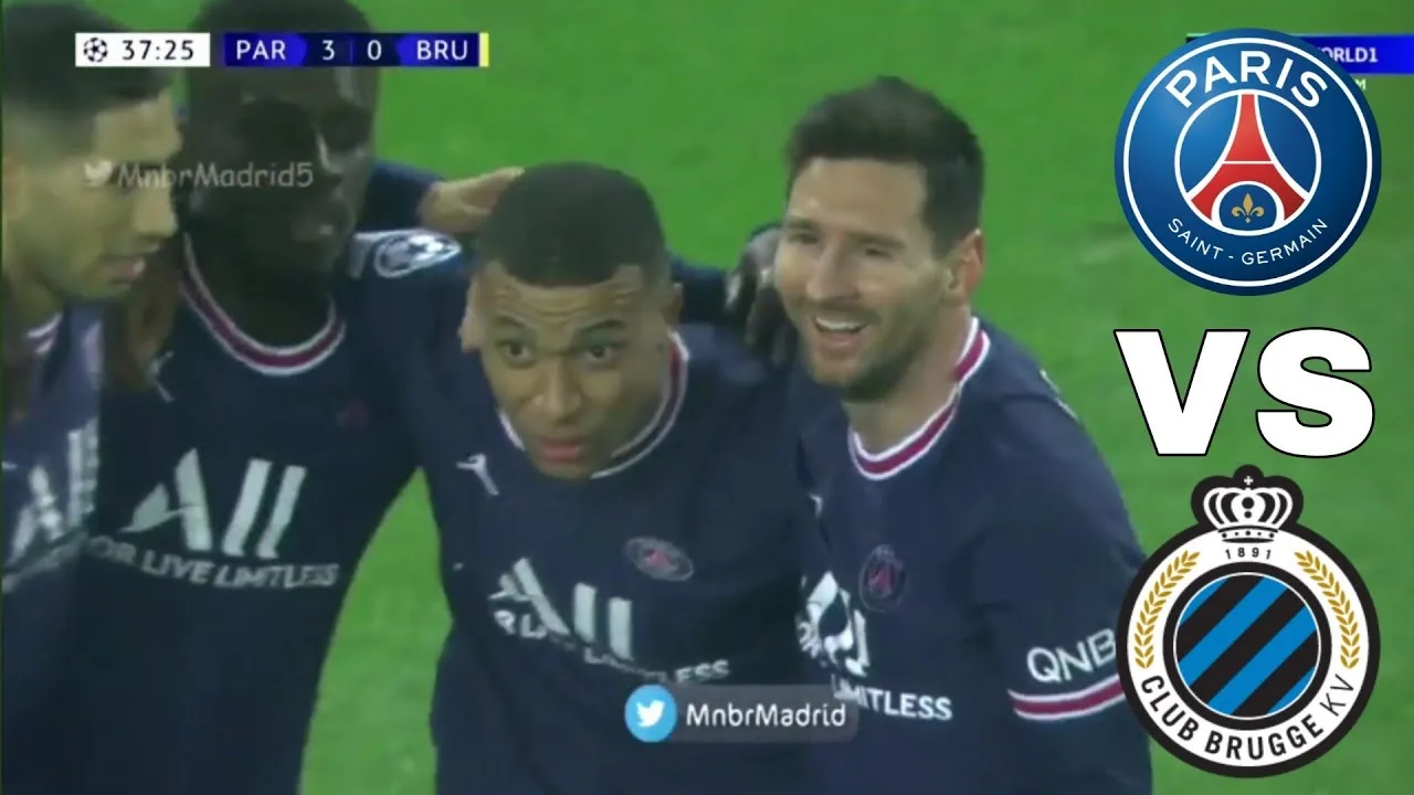 Lionel Messi Goals vs Club Brugge 4-1 (UCL) 2021/22 HD 1080