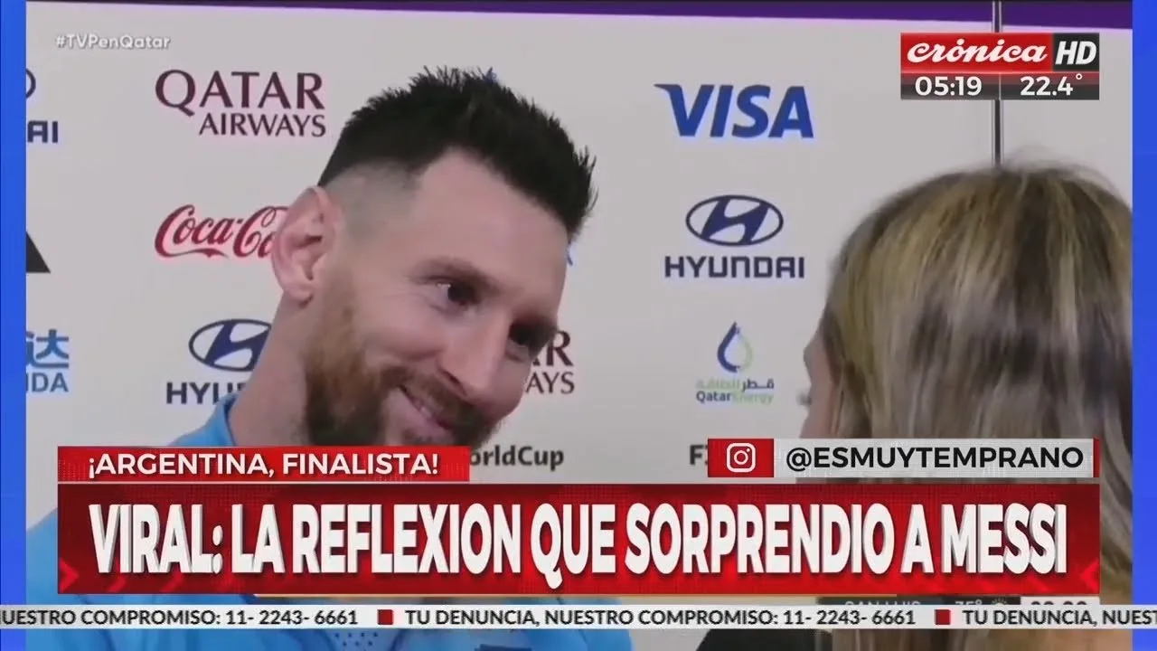 La reflexión de una periodista que sorprendió a Messi y se