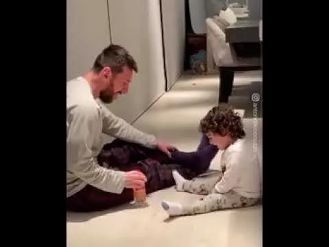 LeoMessi is not only a best player but also a perfect dad
