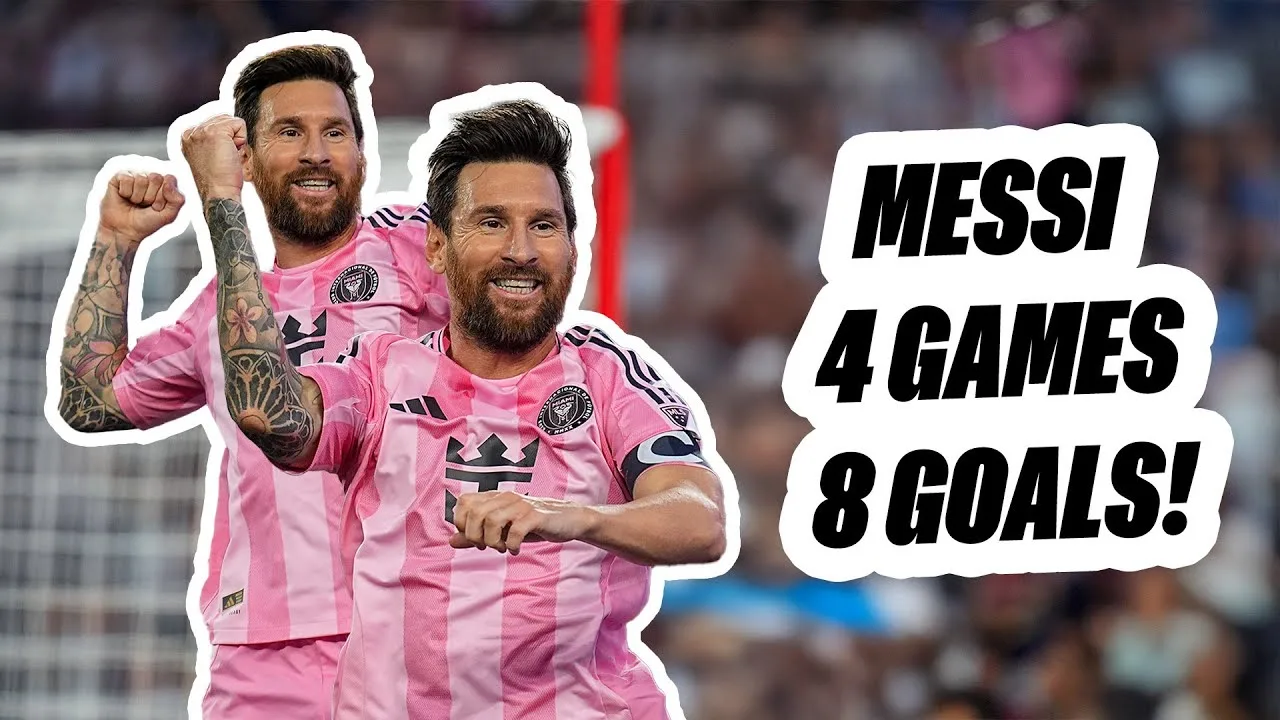 Messi quatre matchs consécutifs marquant 2 buts!