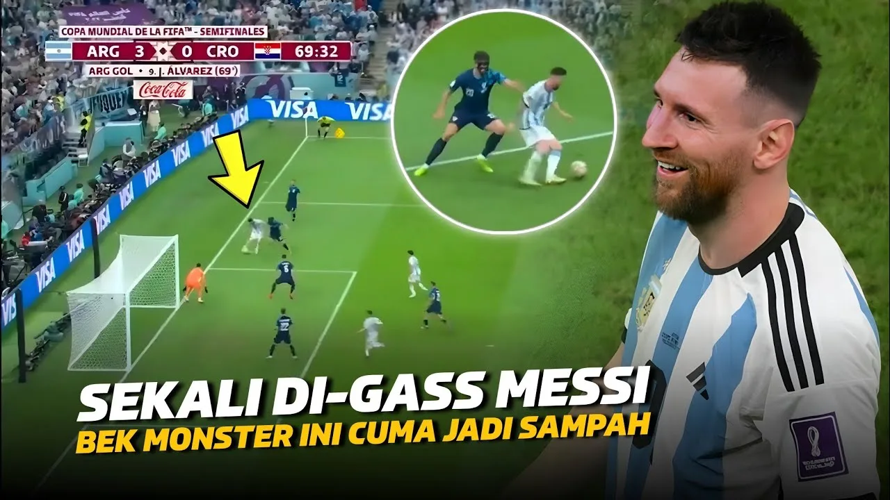GAK ADA YANG BISA BEGALAksi Solo Run Leo Messi Permalukan