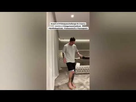 Leo Messi juggles with toilet paper