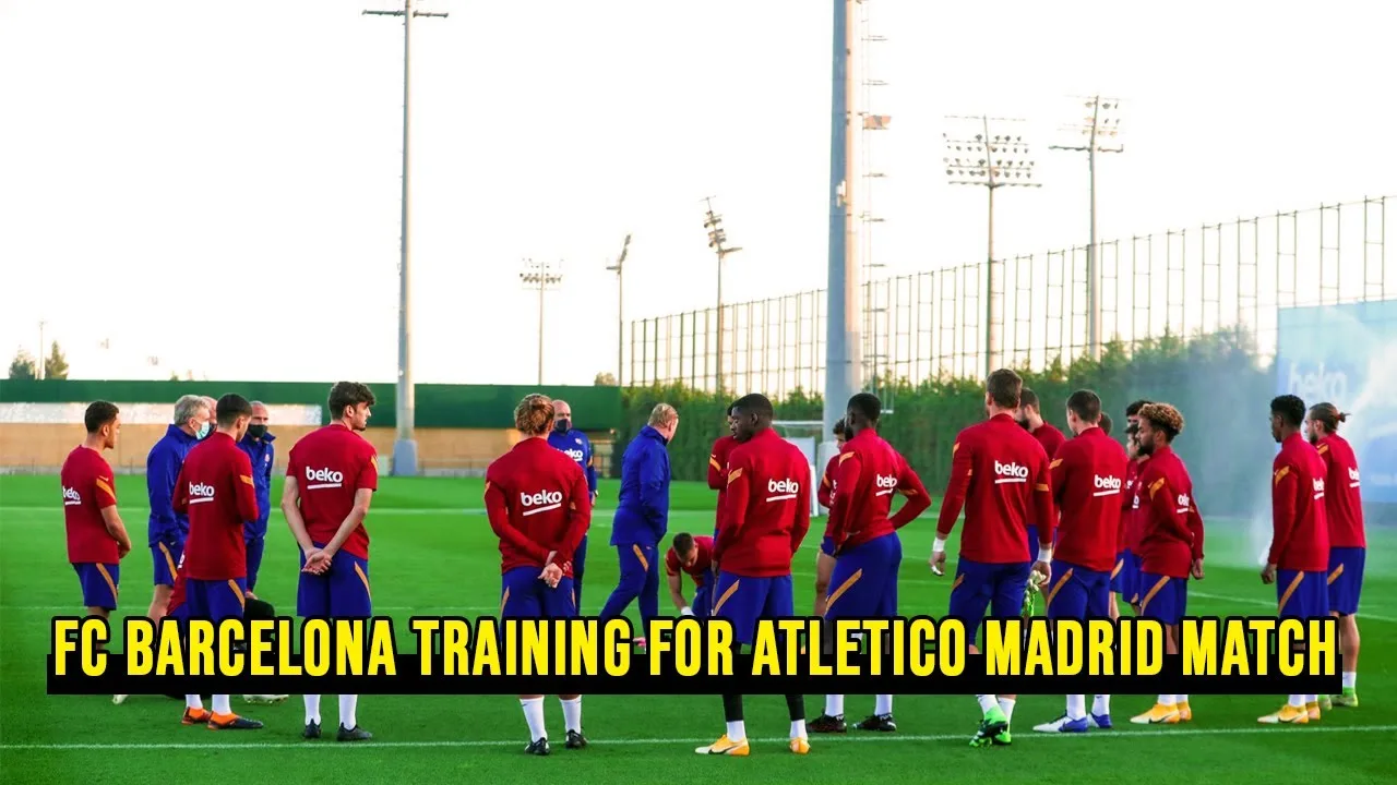 Lionel Messi & FC Barcelona Squad Training For the