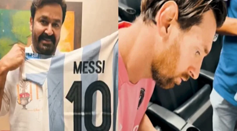 Mohanlal reçoit le maillot signé de Lionel Messi, l’appelle un «cadeau inoubliable»