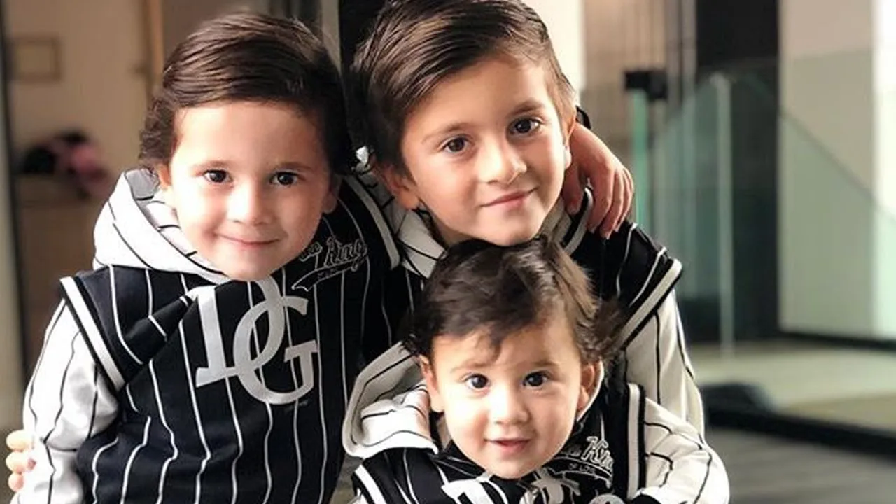 Lionel Messi's Sons | Thiago Messi with Mateo and Ciro