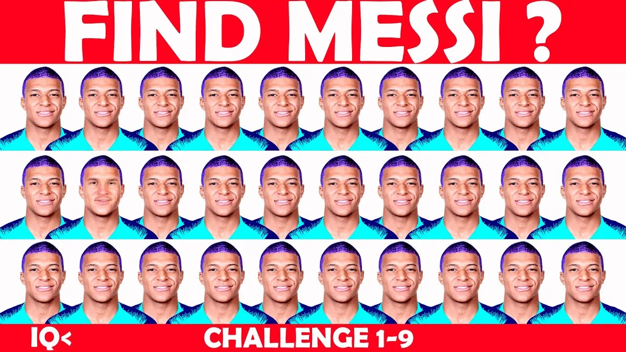 THIS QUIZ IMPROVE YOUR IQ LEVEL : FIND LIONEL MESSI ?