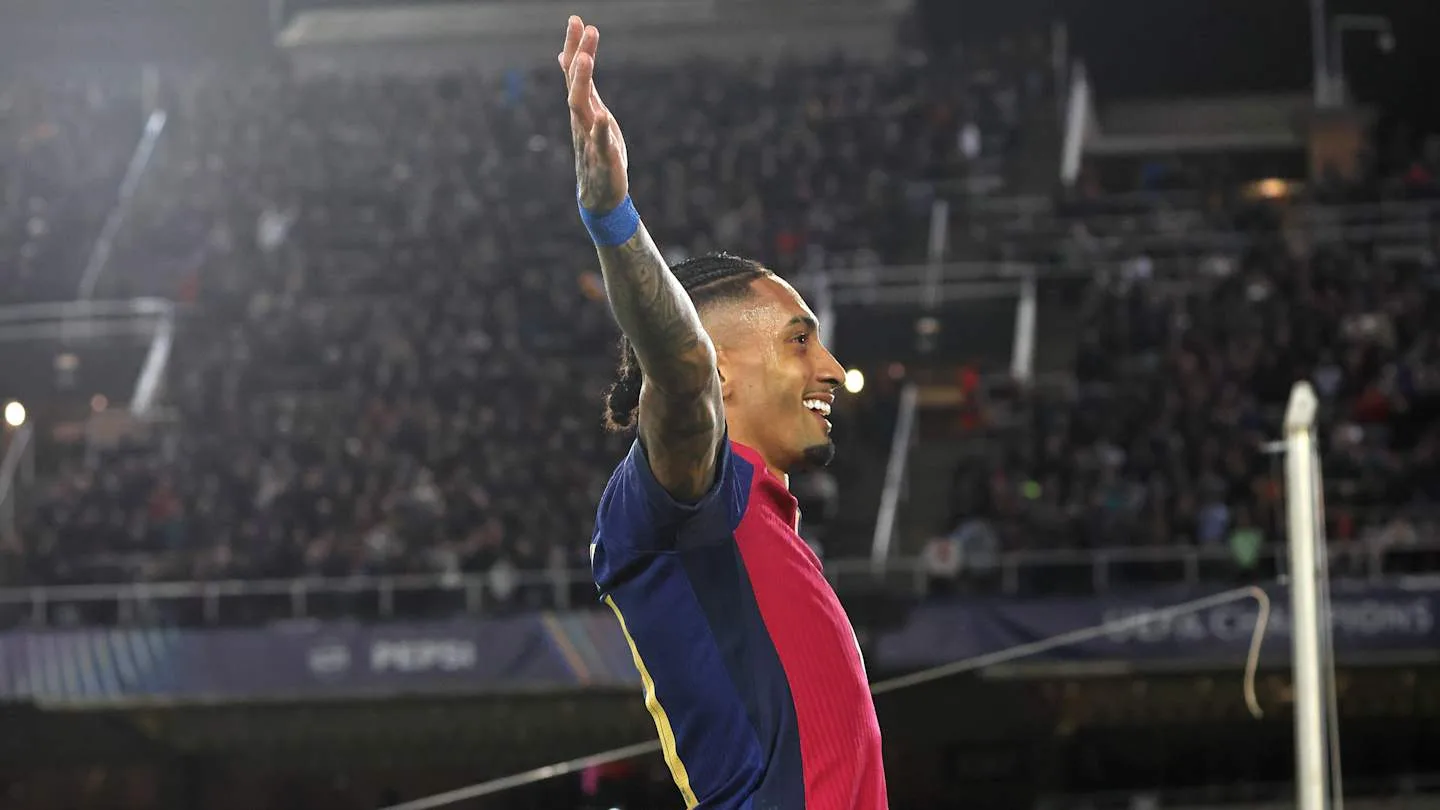 Raphinha se rapprochant du record de Lionel Messi à la Ligue des champions de Barcelone