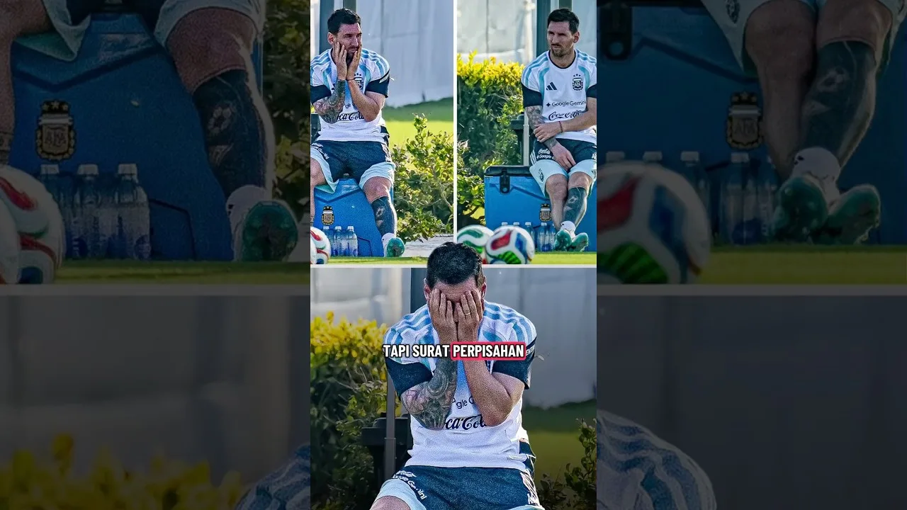 Un seul endroit. Un nom. Une légende. 🇦🇷Moment de réflexion de Leo Messi lors de sa dernière séance d’entraînement