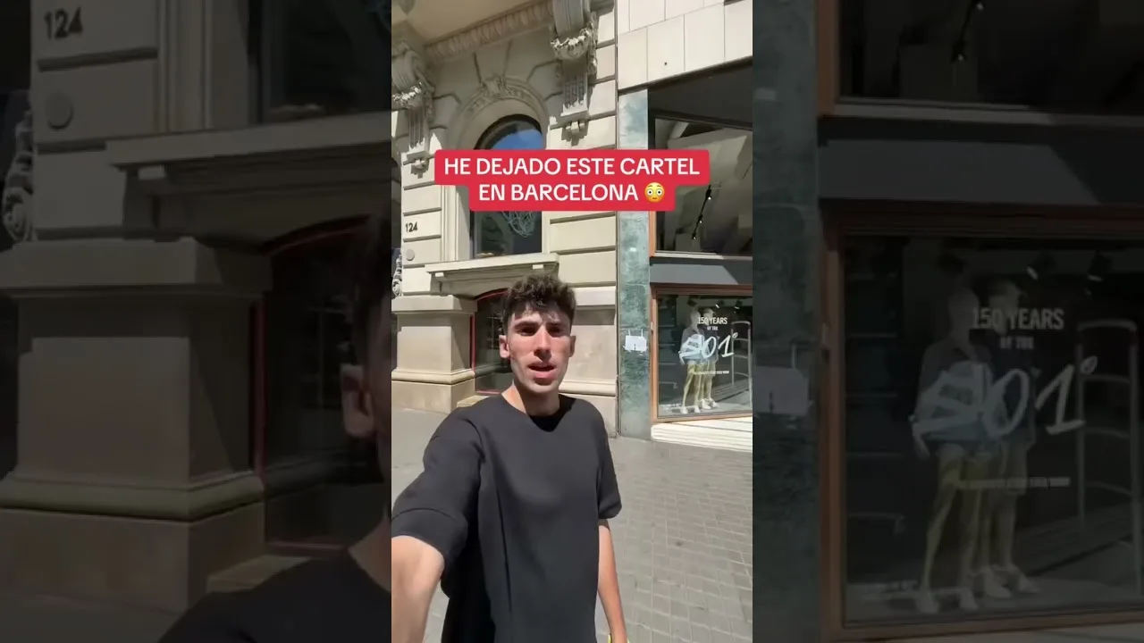 HE DEJADO ESTE CARTEL EN BARCELONA POR LEO MESSI