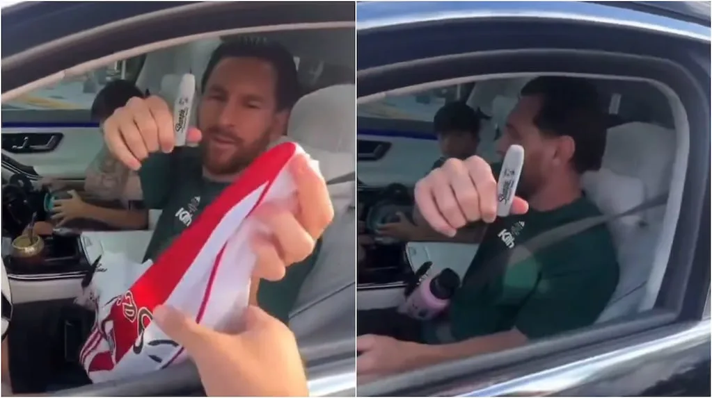 La réaction de Lionel Messi lorsqu’une chemise de rivière s’est approchée de lui pour le signer